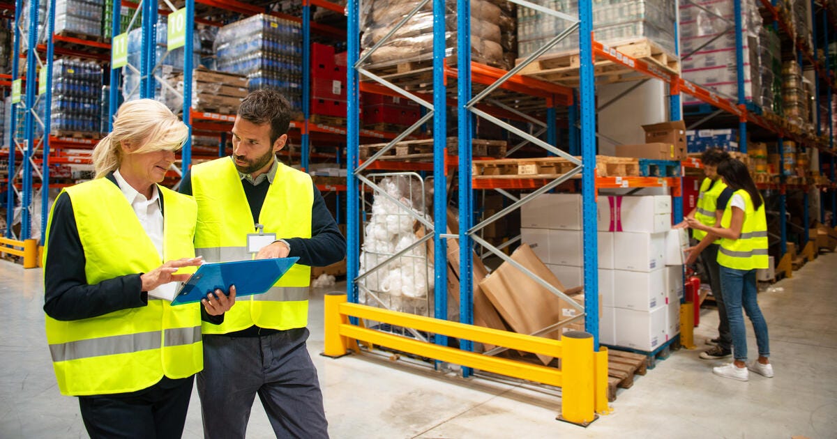 Managers checking the list of products.