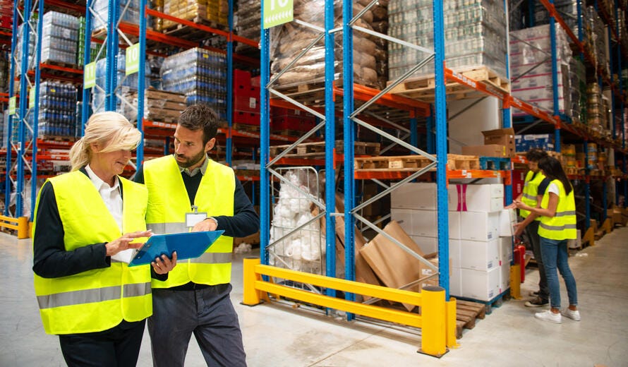 Managers checking the list of products.